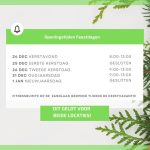 Openingstijden PHC kerst 2025